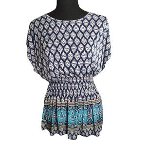 ACE Fashion Short Sleeve Polyester Blouse Sz.XL